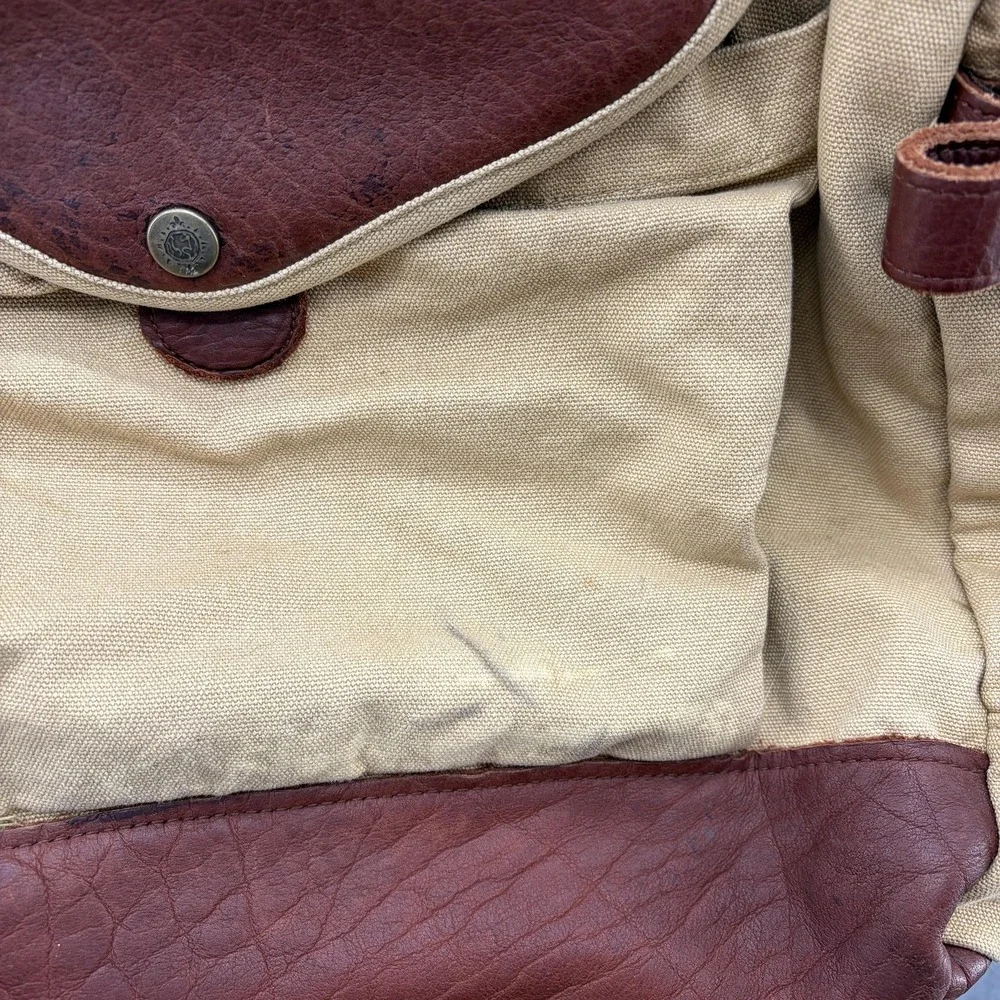 Buffalo Jackson Tote Mens Canvas Leather Travel Bag Commuter‎ Safari Duffle